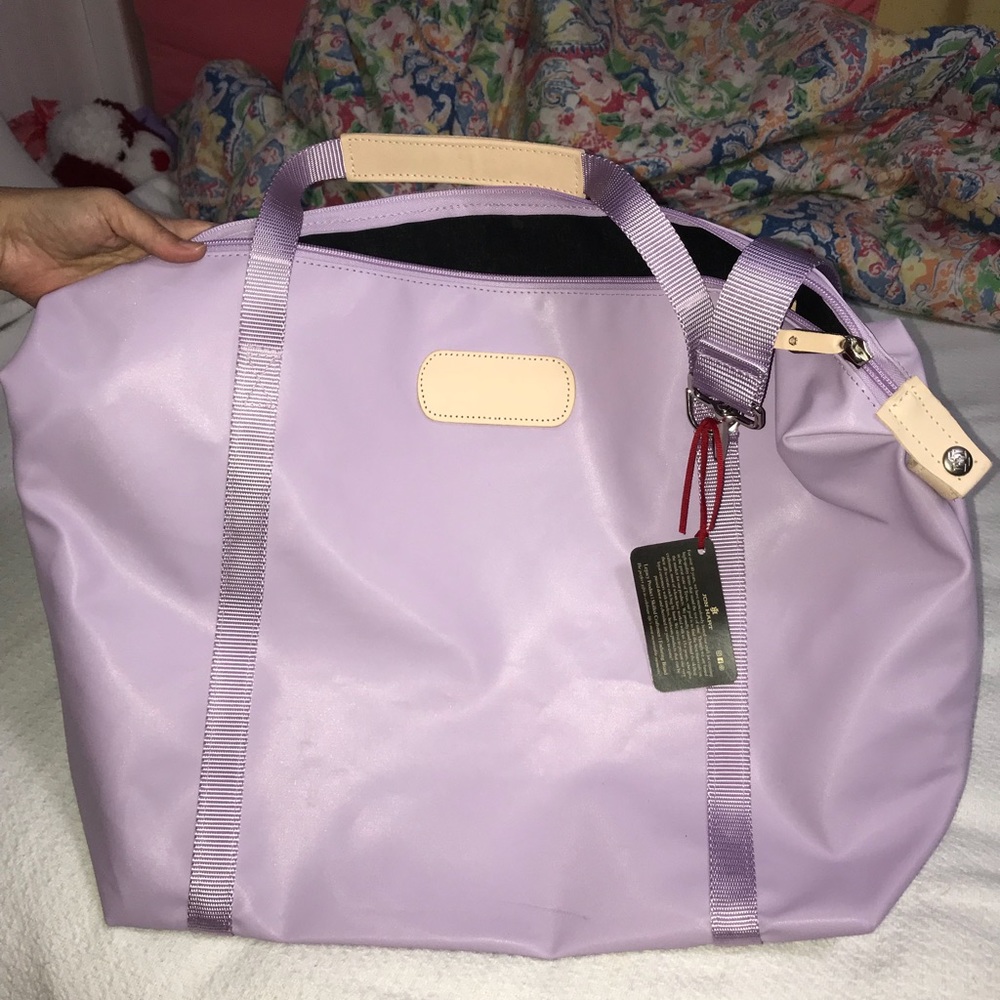 Jon Hart Lilac Daytripper bag. No monogram